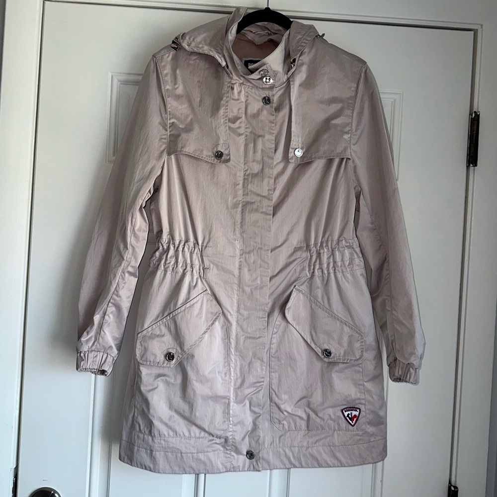 ROSSIGNOL size 36 s small parka jacket with hood blush pink